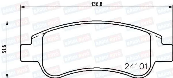 MINTEX MDB2628 Predné brzdové platničky