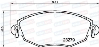 MINTEX MDB2062 Predné brzdové platničky