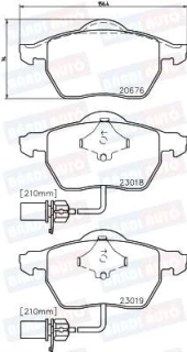 MINTEX MDB2231 Predné brzdové platničky
