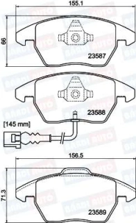 MINTEX MDB2604 Predné brzdové platničky