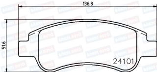MINTEX MDB2628 Predné brzdové platničky
